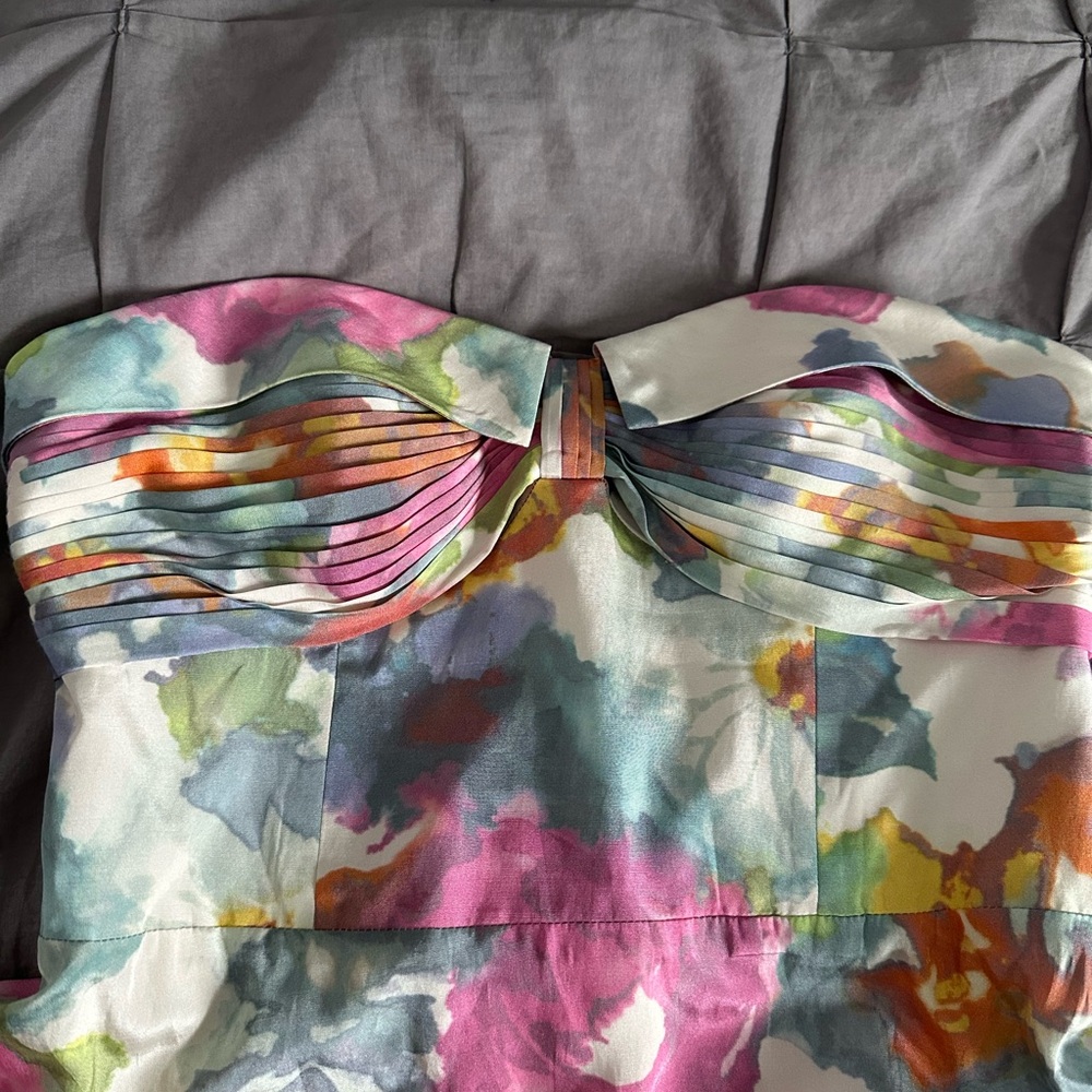Floral Strapless Dress - Picture 2 of 6